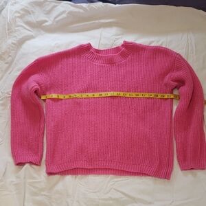 No Boundaries Vibrant Pink Crew Neck Sweater